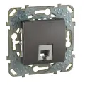 Se unicatop Графит Телефонная розетка 1хRJ11 (4 конт)
