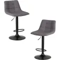 Набор 2 шт. Стул барный DOBRIN TAILOR BLACK, LM-5017-BlackBase, серая ткань (188-55)