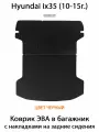 Коврик ЭВА в багажник с накладками на задние сидения для Hyundai ix35 (10-15г.). ЕВА соты от SUPERVIP Для Хёндай ix35.