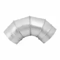 Отвод, для круглых воздуховодов на 90 D150(+/-) из нержавеющей стали AISI 304