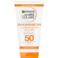 GARNIER Ambre Solaire солнцезащитное молочко для лица и тела с маслом ши SPF 50+ SPF 50, 50 мл