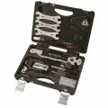 Набор инструментов BIKEHAND YC-720 ALL IN ONE, 15 позиций: аптечка, монтировки, выжимка, ключи, отвертки, съемники в пластиковом кейсе