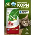 Cухой корм для кошек Farmina 10кг N&D Prime Курица с гранатом Для стерилизованных кошек и кастрированных котов Фармина Прайм Беззерновой