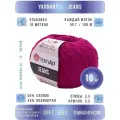 91 фуксия ЯрнАрт Джинс хлопок 10 шт *50г *160м