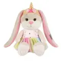 Мягкая игрушка Jack & Lin Зайка-Единорожка Лин, в радужной юбке, 20 см (JL-02202303-20)