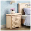 Тумба прикроватная Джоконда, крем, классическая, 3 ящика, с доводчиками, Miassmobili