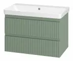 Тумба с раковиной Brevita Victory 80 подвесная (зеленая)