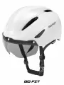 Шлем велосипедный GO FIT Active, защитный спортивный, солнцезащитный визор, экипировка для велосипеда, самоката, белый