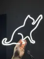 Кот неоновая лампа, светильник
