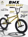 Трюковой велосипед BMX EASY золотой, 20 дюймов, до 170 см, до 190 кг, для подростков