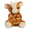 Игрушка мягкая Aurora Жираф 200235D, искусственный мех, коричневая