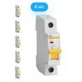 Автоматический выключатель IEK ВА47-29 1P 10А характеристика C (комплект из 6 шт.)