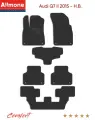 Автоковрики текстильные Allmone Комфорт для Audi Q7 1, 2 (4MB, 4M) 2015 - Н. В. +3 ряд, темно-серые, 6шт. / Ауди / в салон
