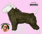 Комбинезон-дождевик для американского кокер-спаниеля кобеля, повышенной прочности, цвет хаки