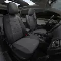 Комплект авточехлов Автопилот LADA Granta (Седан/Хэтчбек) / Datsun on-Do / Kalina II (сплошная) Экокожа (Черный + Темно-серый)