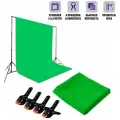 Фон хромакей тканевый для фотостудии 2.5x3 м в комплекте c прищепками 4 шт.