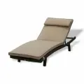 Шезлонг Malacca Авиано, зебрано с бежевым матрасом, нагрузка до 150 кг