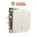 Выключатель двухклавишный с самовозвратом Werkel W1122462 айвори матовый IP20