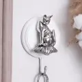 Мебельный крючок настенный BOGACHO Кошка Грация белого цвета