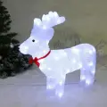 Фигура светодиодная 'Снежный олень' 48*15*46 см, 50 LED, авторежим, белый