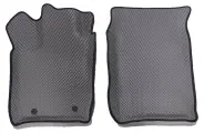 Передние ковры для Lada Largus (2021-2025), 5-мест / Лада Ларгус. Цвет: Серый/Чёрный.