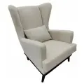 Кресло SAV, Молочный велюр, 90х75х96см