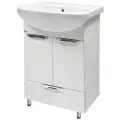 Тумба Emmy Милли 50 напольная, с нижним ящиком, белая, без умывальника Уют 50