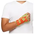 Orlett Ортез на лучезапястный и первый пястно-фаланговый суставы WRS-302(Р), размер L, оранжевый/зеленый