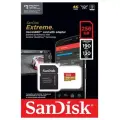 Карта памяти SanDisk Extreme microSDXC 256 ГБ Class 10, V30, A2, UHS-I U3, R/W 190/130 МБ/с, адаптер на SD