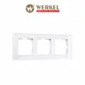 Рамка из стекла на 3 поста Werkel Favorit W0031101, цвет белый