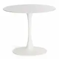 TetChair Стол обеденный Tulip керамика глянцевая / металл, белый, 90х75 см