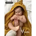 Полотенце Rudiks, для новорожденных, с капюшоном, 100%, хлопок, цвет горчичный, 85x85 см