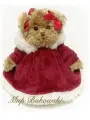 Мишка Tova с бантиками на голове в ярком плюшевом платье, Bukowski 25см