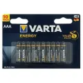 Батарейка алкалиновая Varta Energy, AAA, LR03-10BL, 1.5В, блистер, 10 шт.