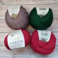 Пряжа Gazzal Baby wool, набор 4 мотка, вес мотка 50 гр, длина нити 175 м / Газзал беби вул
