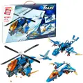 Конструктор Qman 3в1 «Вертолет, самолет, дракон» 42103 / 604 детали