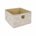Короб для хранения Handy Home Листья, нетканое полотно, бежевый, 28х28х1,8 см