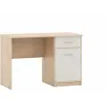 Стол компьютерный письменный прямой Стелс 110 1 дверь 1 ящик дуб сонома белый