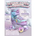 Раздвижные детские ролики квады Banwei Rainbow Lilac, светящиеся колёса