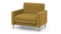 Кресло-кровать Уют Лайт Velutto 56 NEW 95x84x82 см, желтый Велютто, выкатной Фиеста