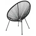 Кресло плетёное 1500.024, 81х72х83см, пластик черный 1 шт