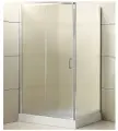 Душевой уголок BelBagno Uno 110х80 UNO-AH-1-110/80-P-Cr профиль Хром стекло рифленое алюминий хром Италия