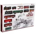 Железная дорога «Винтаж», 2 состава в комплекте, свет и звук, работает от батареек