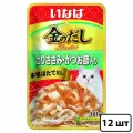 INABA KINNODASHI для взрослых кошек с куриным филе и стружкой тунца в желе (60 гр х 12 шт)