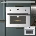 Электрический духовой шкаф Beraum OE-60B53D7T1W c конвекцией и грилем, утапливаемые переключатели, 53 л, 60 см