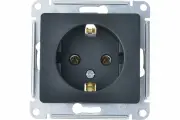 5 шт. Systeme Electric Glossa Антрацит, Розетка с заземлением, 16А, GSL000743