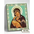 Алмазная мозаика Molly 40х30 см Владимирская Божия Матерь квадратные элементы, без подрамника 24 цветов