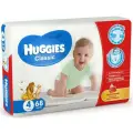 Набор из 3 штук Подгузники Huggies Classic Soft&Dry Дышащие 4 размер (7-18кг) 68шт