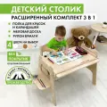 Стол детский Малышок - парта трансформер, без покрытия