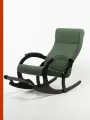 Кресло-качалка Марсель КемпингГрупп, текстиль, с подлокотниками, выдвижная подножка, цвет: AMIGO Green